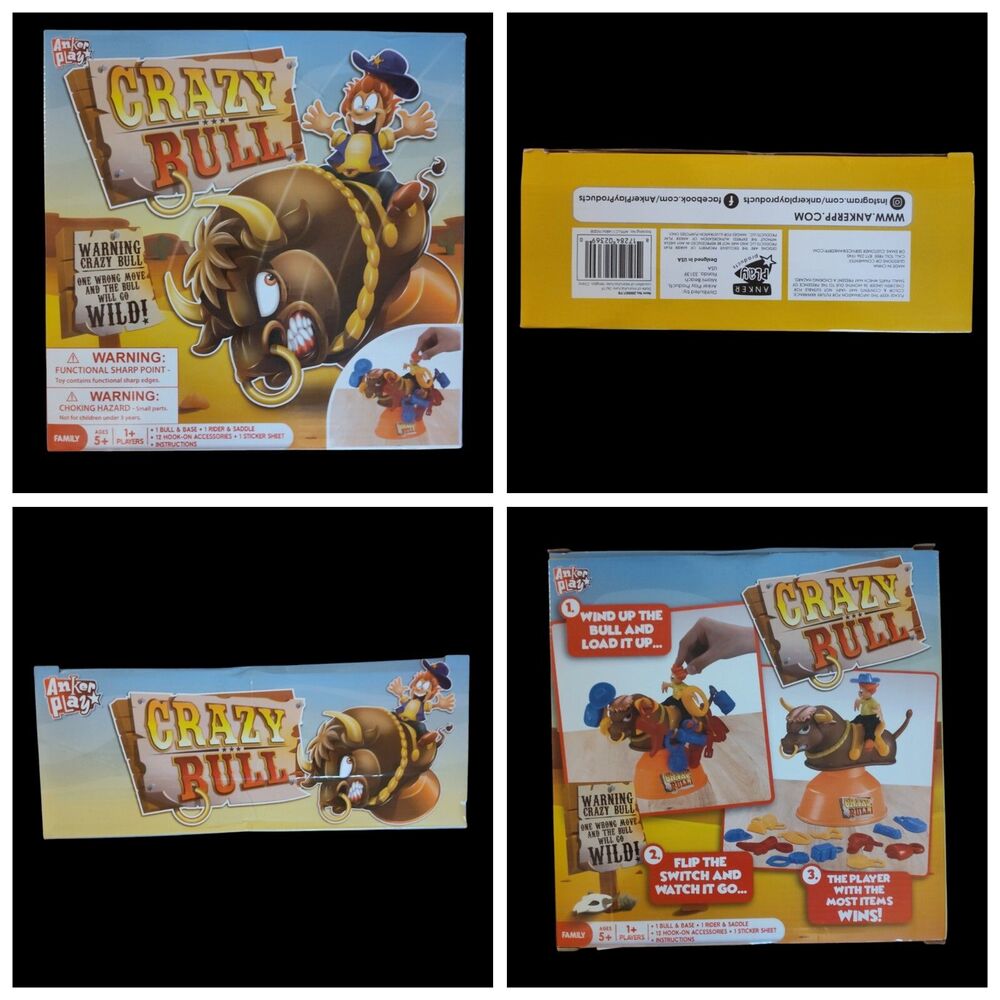 Crazy Bull Game Kids Play Activity Family Board Games Idea Kids Gift *Inspected